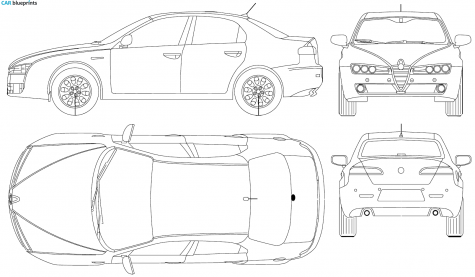 2005 Alfa Romeo 159 Sedan blueprint