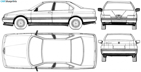 1991 Alfa Romeo 164 Sedan blueprint