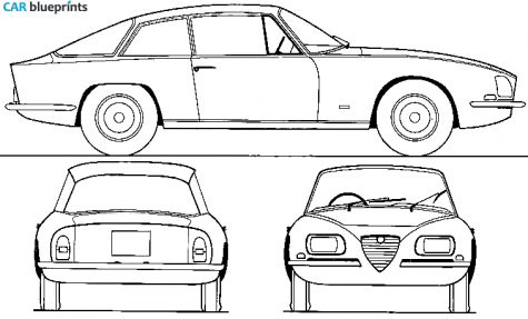 1965 Alfa Romeo 2600 SZ Coupe blueprint