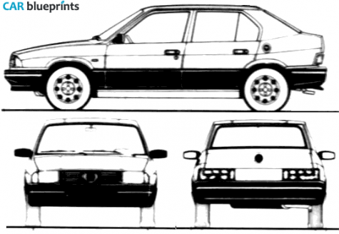 1984 Alfa Romeo 33 (Series 1) Hatchback blueprint