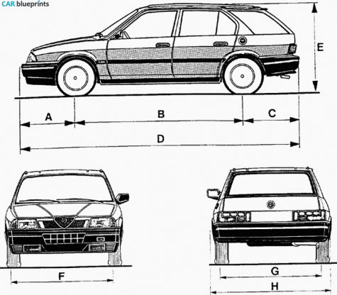 1990 Alfa Romeo 33 (Series 2) Wagon blueprint