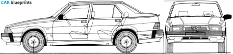 1987 Alfa Romeo 75 3.0 V6 Milano Sedan blueprint