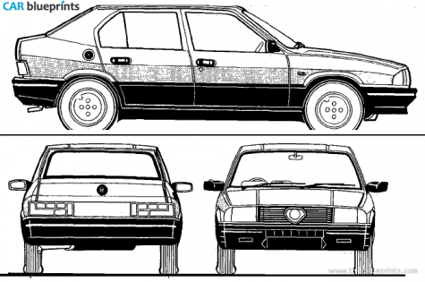 1988 Alfa Romeo Alfa 33 Hatchback blueprint