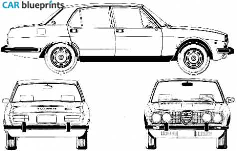 1985 Alfa Romeo Alfa 6 Sedan blueprint