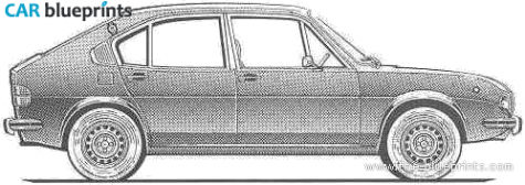 1975 Alfa Romeo Alfasud 5M Hatchback blueprint