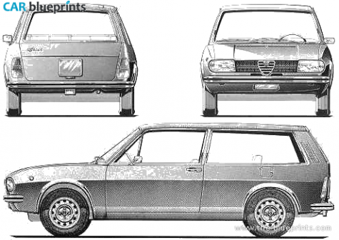 1976 Alfa Romeo Alfasud Giardinetta Wagon blueprint