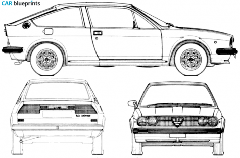 1977 Alfa Romeo Alfasud Sprint Coupe blueprint