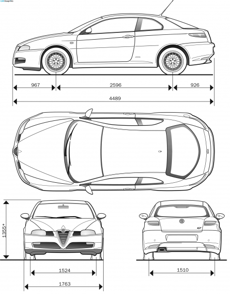 2007 Alfa Romeo GT Coupe blueprint