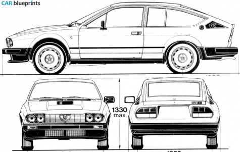 1984 Alfa Romeo GTV6 Coupe blueprint