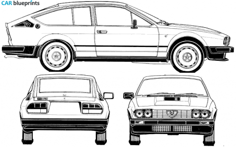 1986 Alfa Romeo GTV6 Coupe blueprint