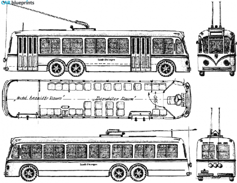 1943 Alfa Romeo Obus Bus blueprint