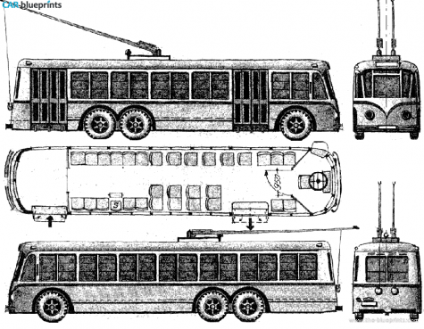 1947 Alfa Romeo Obus Bus blueprint