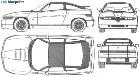 1989 Alfa Romeo SZ Coupe blueprint