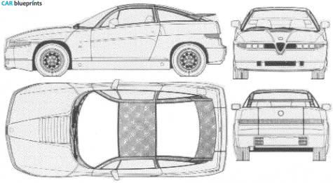 1989 Alfa Romeo SZ Coupe blueprint