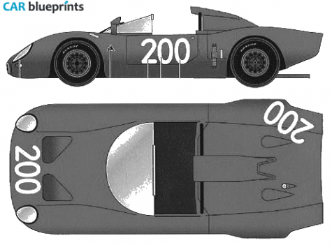 1967 Alfa Romeo Tipo 33 Targa Flotio Targa blueprint