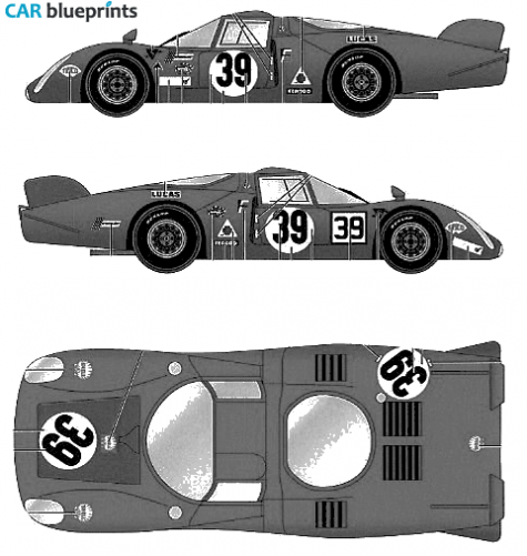 1968 Alfa Romeo Tipo 33 Le Mans Coupe blueprint