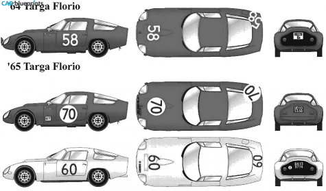 1964 Alfa Romeo Targa Florio TZ Coupe blueprint