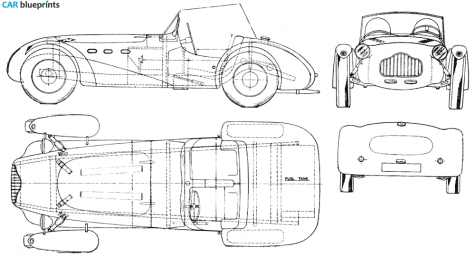 1950 Allard J2X Cabriolet blueprint