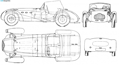 1950 Allard J2X Cabriolet blueprint