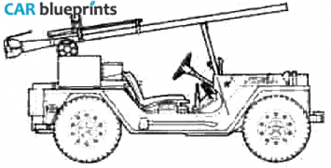 1963 AM General M151A1 Mutt 105mm Cabriolet blueprint