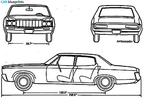 1970 AMC Ambassador Sedan blueprint