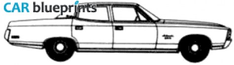 1971 AMC Ambassador Brougham 4-door Sedan blueprint