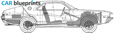 1969 AMC AMX 390 Coupe blueprint