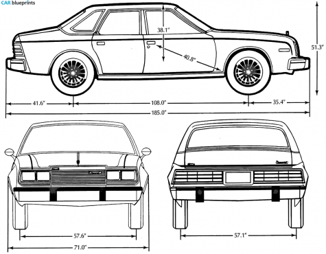 1980 AMC Concord Sedan blueprint