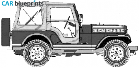 1970 AMC Jeep CJ5 Renegade SUV blueprint