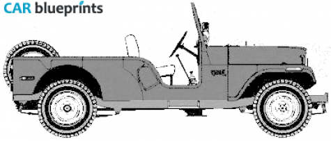 1955 AMC Jeep CJ6 Standard SUV blueprint