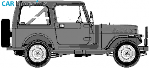 1976 AMC Jeep CJ7 Texan SUV blueprint