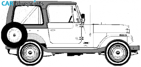 1977 AMC Jeep CJ7 Universal SUV blueprint