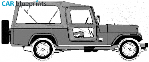 1981 AMC Jeep CJ8 Utility SUV blueprint