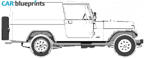 1981 AMC Jeep CJ8 Van blueprint