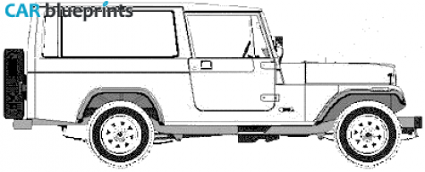 1981 AMC Jeep CJ8 Wagon blueprint