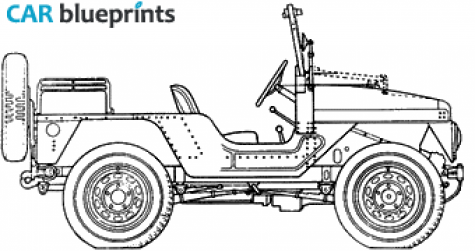 1959 AMC M422 Mighty Mite Truck blueprint