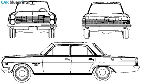 1965 AMC Rambler Ambassador 990 Sedan blueprint