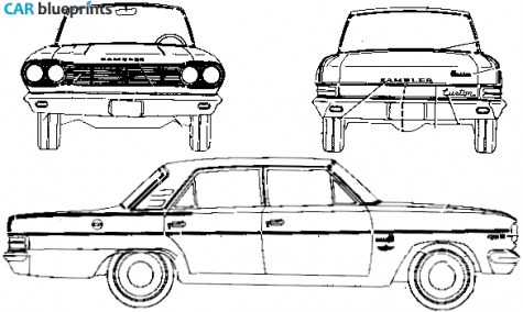 1969 AMC Rambler Classic 990 Sedan blueprint