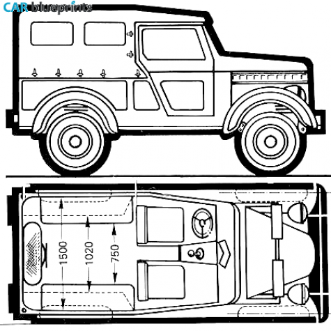 1964 ARO M461 Cabriolet blueprint