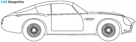 1960 Aston Martin DB4 GT Zagato Coupe blueprint