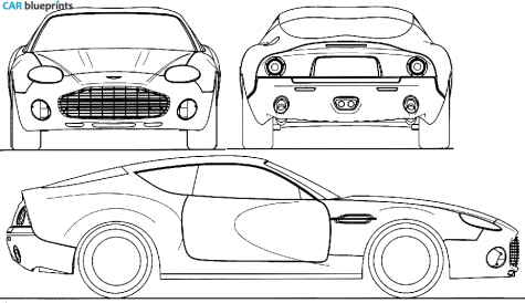 2003 Aston Martin DB7 GT Zagato Coupe blueprint