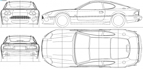 1999 Aston Martin DB7 Vantage Coupe blueprint