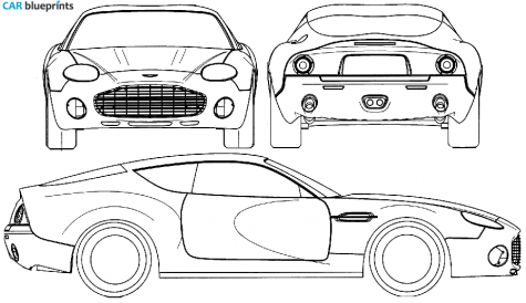 2002 Aston Martin DB7 Zagato Coupe blueprint