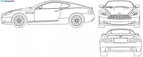 2005 Aston Martin DB9 Coupe blueprint