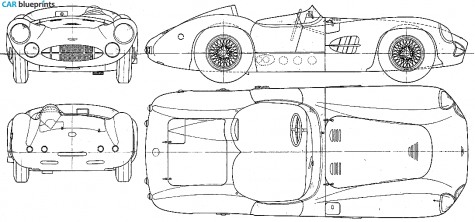 1957 Aston Martin DBR1 Targa blueprint