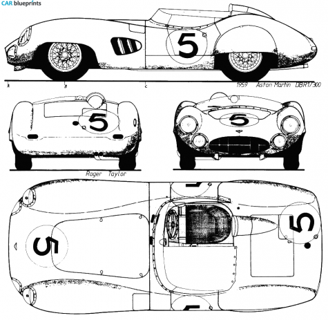 1959 Aston Martin DBR1 Cabriolet blueprint