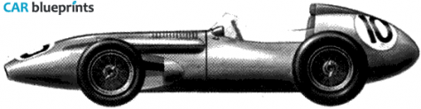 1959 Aston Martin DBR4 F1 GP OW blueprint