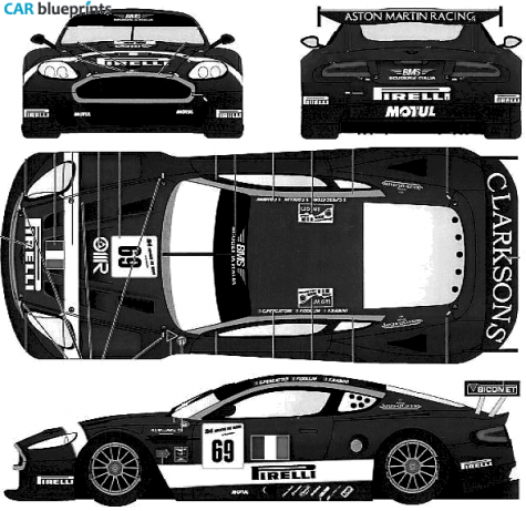 2006 Aston Martin DBR9 Le Mans Coupe blueprint