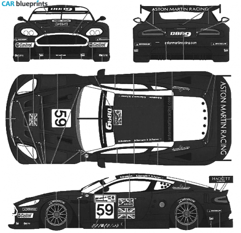 2005 Aston Martin DBR9 Le Mans Coupe blueprint