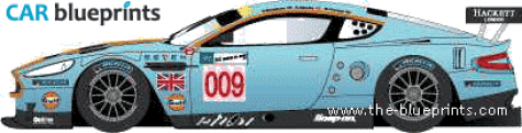 2008 Aston Martin DB9 LM Coupe blueprint